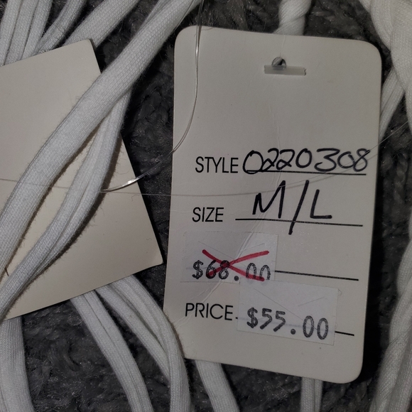 Long white crocheted fringed top - Picture 5 of 5